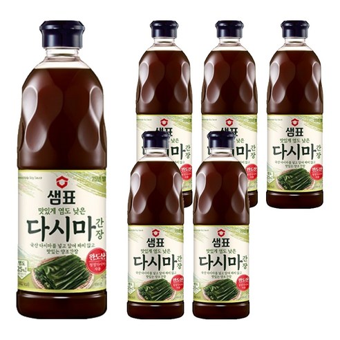 샘표 다시마 간장, 860ml, 6개