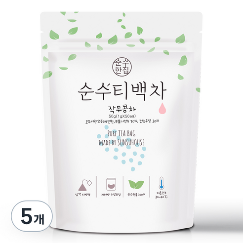 순수한집 작두콩차 삼각티백, 1g, 50개입, 5개