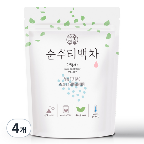 순수한집 대추차 삼각티백, 1g, 50개입, 4개