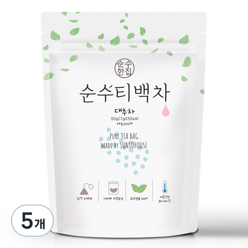 순수한집 대추차 삼각티백, 1g, 50개입, 5개