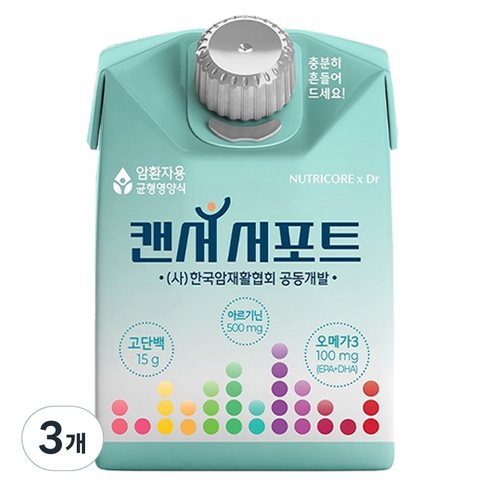 뉴트리코어 캔서서포트 영양조제식품, 3개, 200ml
