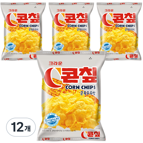 크라운 콘칩, 70g, 12개