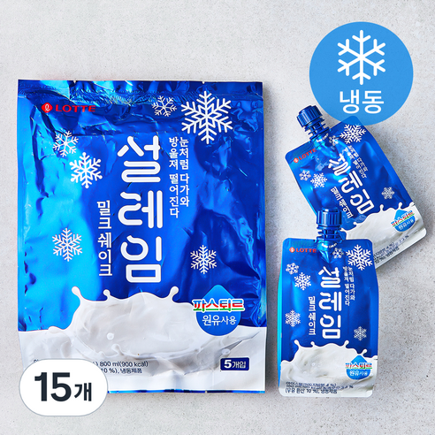 롯데 설레임 아이스크림 (냉동), 160ml, 5개입, 3개