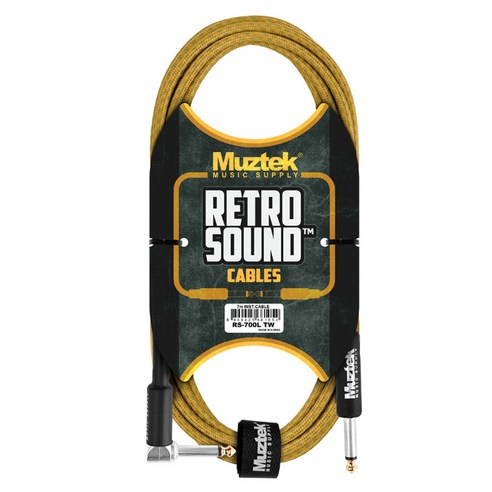 뮤즈텍 레트로 사운드 기타케이블 앵글형 RS-700L TW, 7m, 혼합색상, 1개