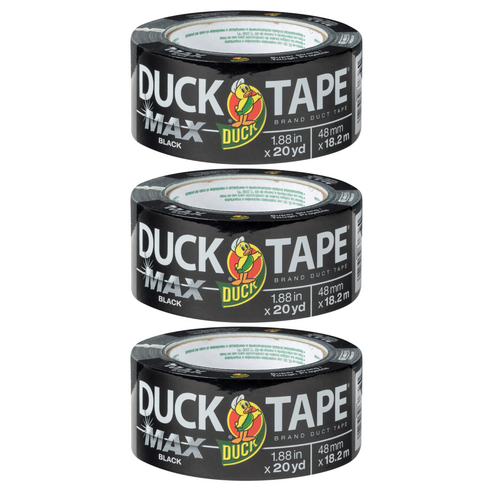 덕테이프 맥스 덕트테이프 블랙 48mm x 18m, 3개