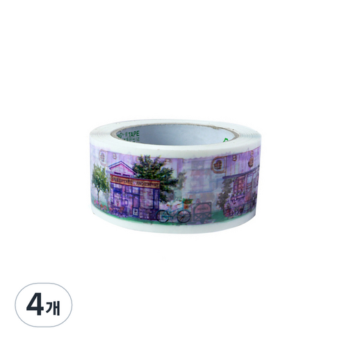에이러블 포장용 박스테이프 50mm x 100m B0210, 4개, 10 풍경화