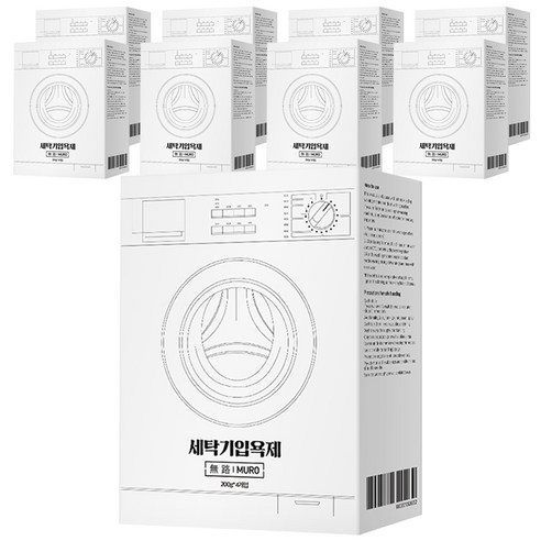 무로 세탁기 입욕제 통돌이 드럼 클리너 4개입, 200g, 36개