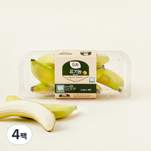 돌 유기농 바나나, 500g, 4개