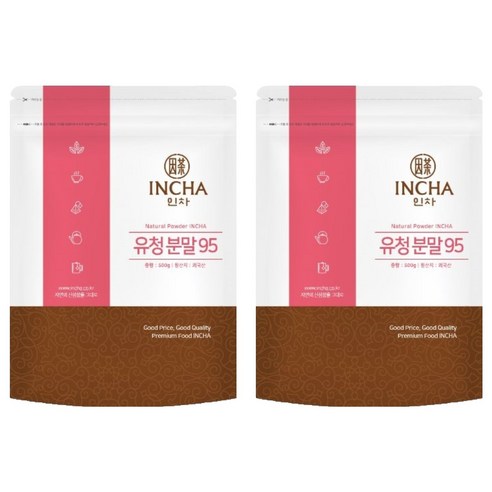인차 유청분말 95, 2개, 500g