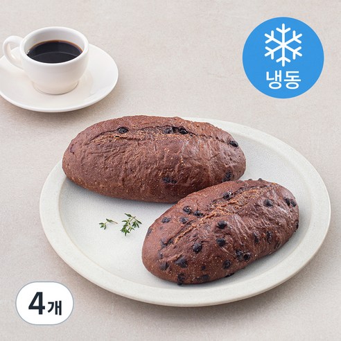 곰곰 초코 깜빠뉴 (냉동), 250g, 4개