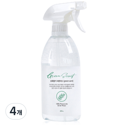 초록향기 피톤치드 스프레이, 500ml, 4개