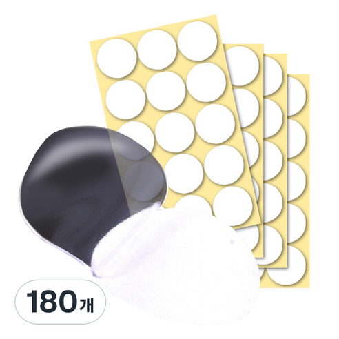 다다 고강력 투명 양면테이프 원형 50mm 두께1mm, 180개