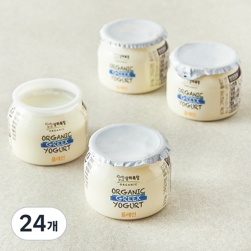상하목장 유기농 인증 그릭요거트 플레인, 80g, 1개입, 24개