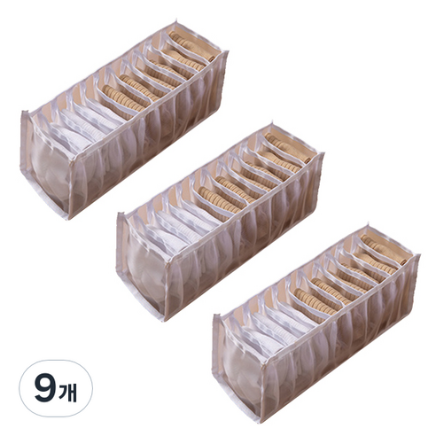 마켓피오 메쉬 속옷정리함 11칸 화이트, 9개