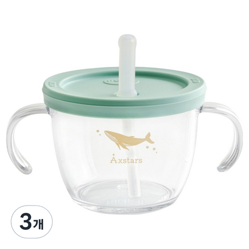 릿첼 아스타 첫걸음 빨대컵 150ml, 민트, 3개