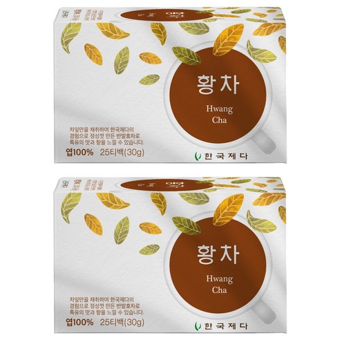 한국제다 황차 25티백, 1.2g, 25개입, 2개