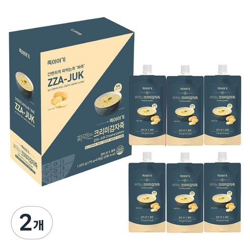죽이야기 짜먹는 크리미감자죽, 1.02kg, 2개