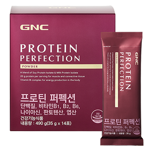 GNC 프로틴 퍼펙션 파우더14p, 490g, 1개