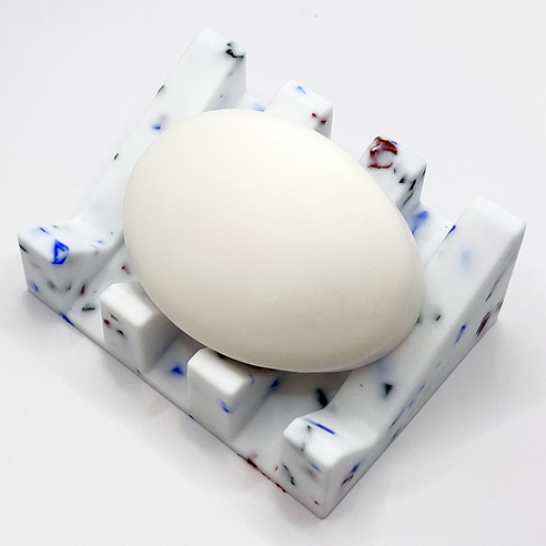 논슬립 실리콘 비누받침, 블루도트, 1개