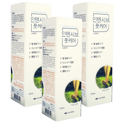 신신제약 발냄새제거 인텐시브 풋케어 스프레이 120ml, 1개입, 3개