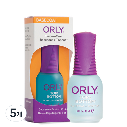 오를리 탑2바텀 네일 베이스코트 앤 탑코트 18ml, 5개