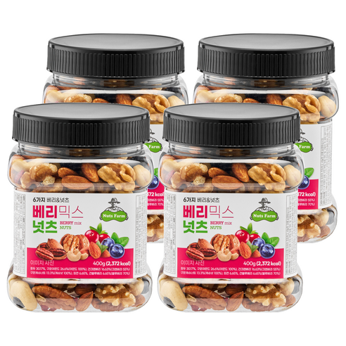 넛츠팜 베리 믹스 넛츠, 400g, 4개