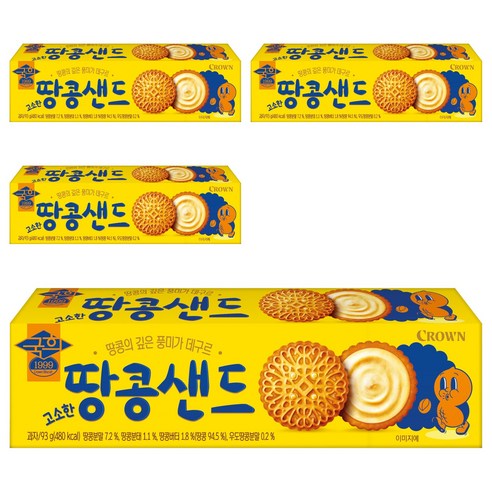 국희 고소한 땅콩샌드 소, 93g, 4개