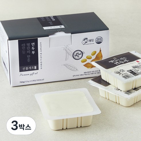한둘 명인이 만든 연두부 6개입, 750g, 3박스