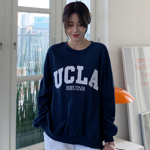 린다샵 알비오 루즈 자수 맨투맨