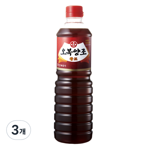 오복 양조 왕표간장, 900ml, 3개