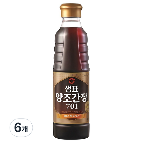 샘표 양조간장 701, 500ml, 6개