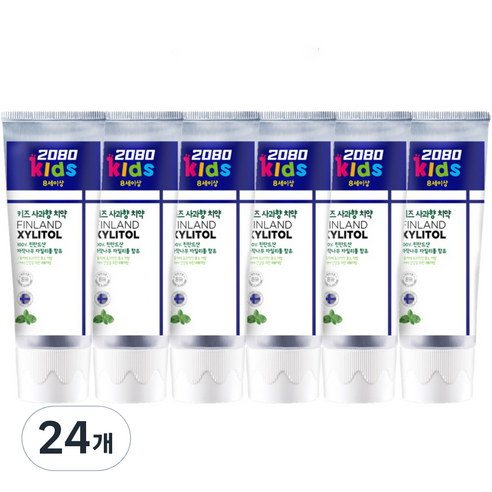2080 자일리톨 키즈치약 80g, 24개