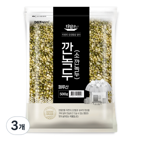 더담은 소 깐녹두, 500g, 3개