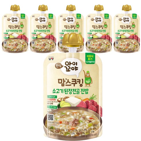 아이꼬야 맘스쿠킹 레토르트 이유식 100g, 6개, 소고기 된장전골 진밥