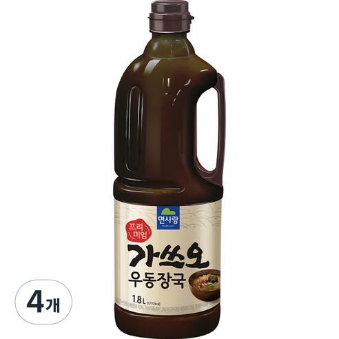 면사랑 프리미엄 가쓰오우동장국, 1.8kg, 4개