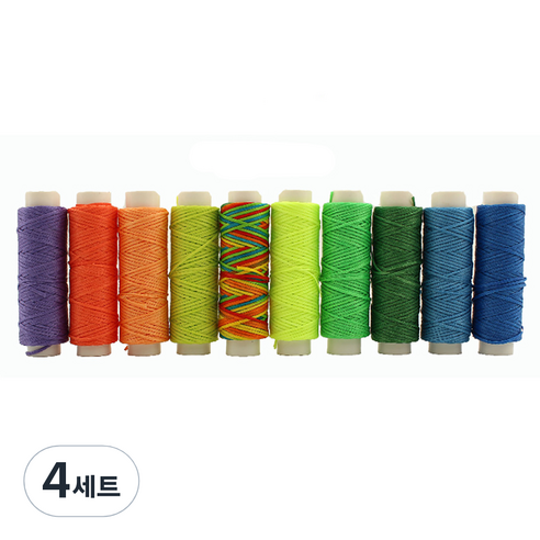 코히모 가죽공예 왁스실 3W201 0.8mm 10p, 7호, 4세트