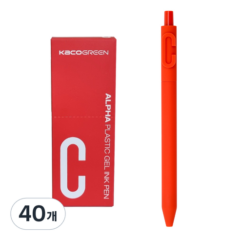 카코 알파 소프트 중성 젤펜 0.5mm, 알파벳 C, 40개