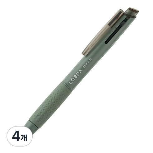 롭다 3색 볼펜 0.38mm, SAGE GREEN, 4개