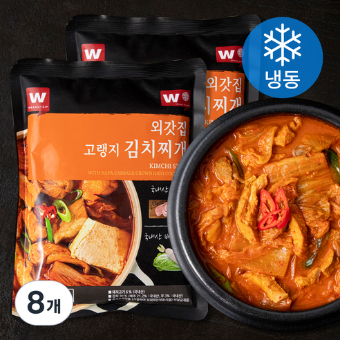 외갓집 고랭지 김치찌개 (냉동), 8개, 500g