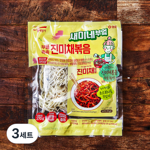 청해명가 새미네부엌 진미채볶음 + 양념 세트 270g, 3세트