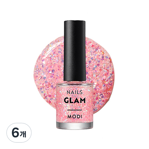 에뛰드 모디 글램 네일즈 9ml, 111호 로즈쿼츠, 6개