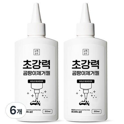 생활공식 초강력 곰팡이 제거젤, 6개, 200ml
