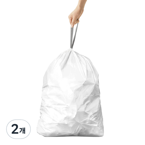 [국내생산] 끈이 있어 편리한 분리수거 비닐봉투 100p, 30L, 2개