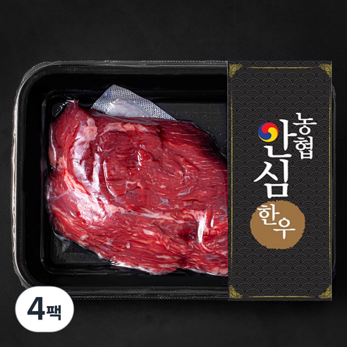 농협안심한우 양지 덩어리 1등급 국거리 수육 장조림용 (냉장), 300g, 4팩
