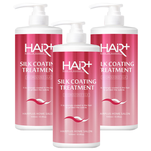 헤어플러스 실크 코팅 트리트먼트 로즈베리 머스크 향, 1000ml, 3개