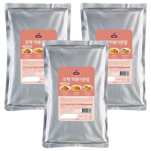 쉐프원 로제 떡볶이 분말, 1kg, 3개