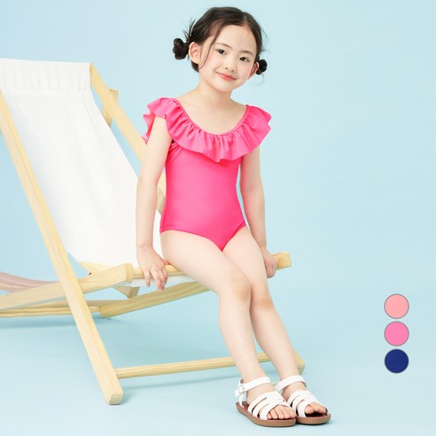 롤리트리 여아 러블리 리본 프릴 수영복