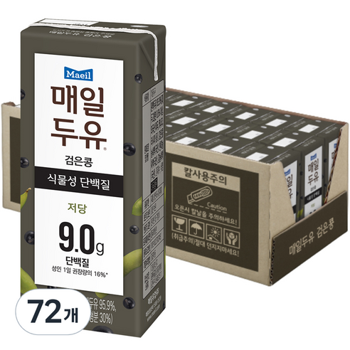 매일유업 매일두유 검은콩, 190ml, 72개