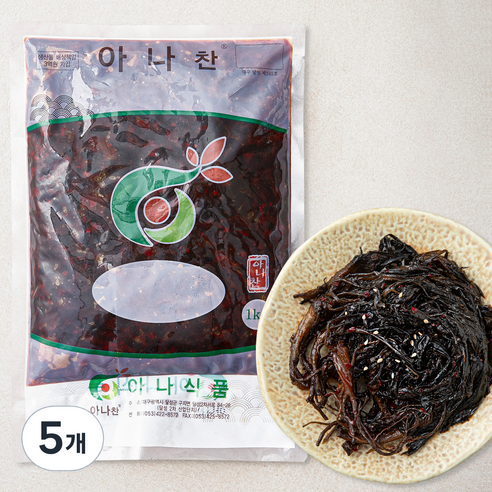 아나찬 고들빼기무침, 1kg, 5개