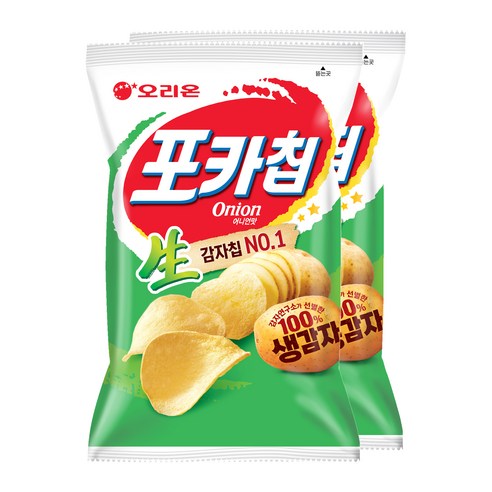 오리온 포카칩 어니언, 137g, 2개
